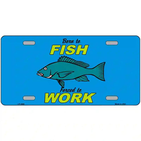 Born To Fish Metal Novelty License Plate 24" x 12" (LLP)