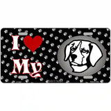 I Love My Brittany Metal Novelty License Plate 24" x 12" (LLP)