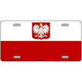 Poland Eagle Flag Metal Novelty License Plate 24" x 12" (LLP)