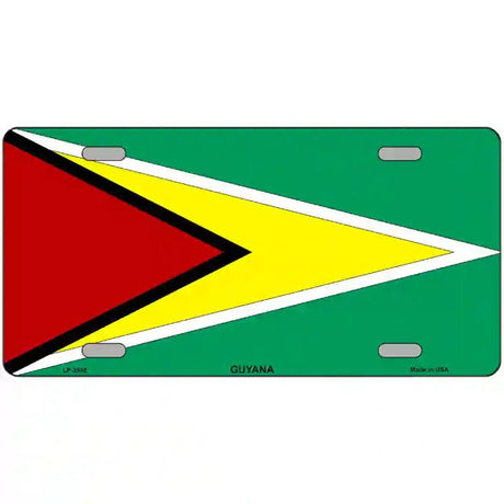 Guyana Flag Metal Novelty License Plate 24" x 12" (LLP)