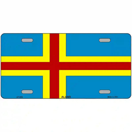 Aland Flag Metal Novelty License Plate 24" x 12" (LLP)