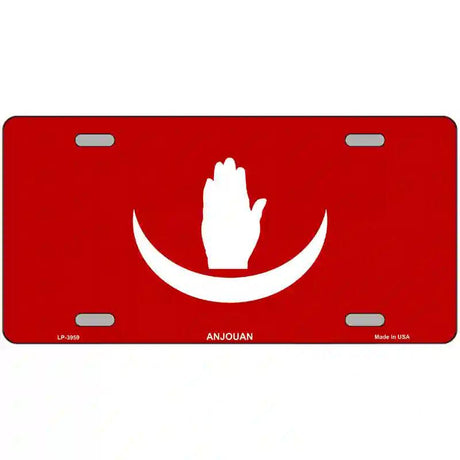 Anjouan Flag Metal Novelty License Plate 24" x 12" (LLP)