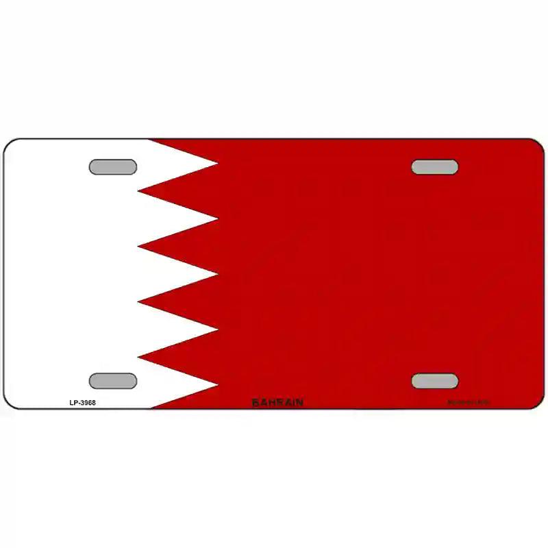 Bahrain Flag Metal Novelty License Plate 24" x 12" (LLP)