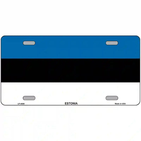 Estonia Flag Metal Novelty License Plate 24" x 12" (LLP)