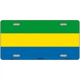 Gabon Flag Metal Novelty License Plate 24" x 12" (LLP)