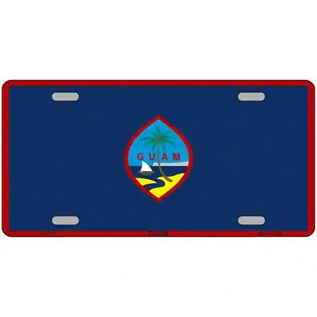 Guam Flag Novelty Metal License Plate Tag 24" x 12" (LLP)