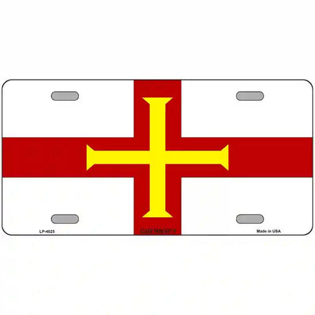 Guernsey Flag Metal Novelty License Plate 24" x 12" (LLP)