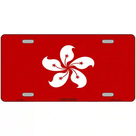 Hong Kong Flag Metal Novelty License Plate 24" x 12" (LLP)