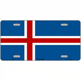 Iceland Flag Metal Novelty License Plate 24" x 12" (LLP)