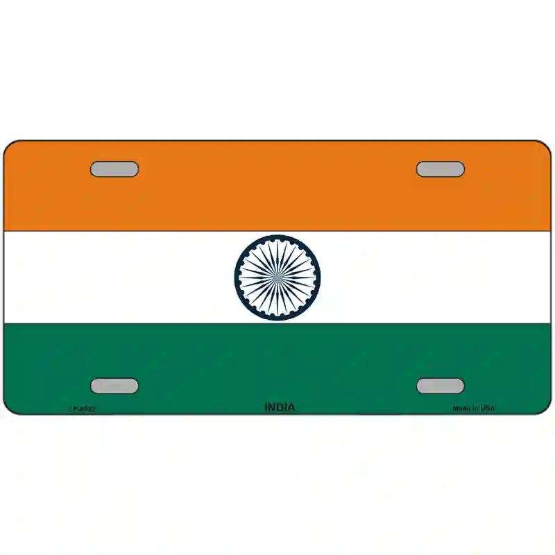 India Flag Metal Novelty License Plate 24" x 12" (LLP)