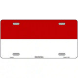 Indonesia Flag Metal Novelty License Plate 24" x 12" (LLP)
