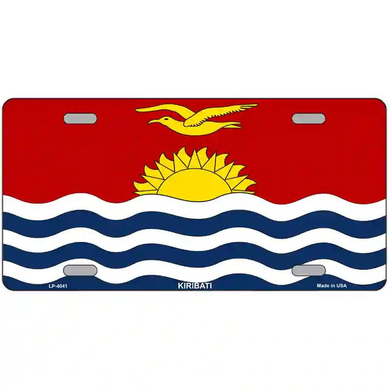 Kiribati Flag Metal Novelty License Plate 24" x 12" (LLP)