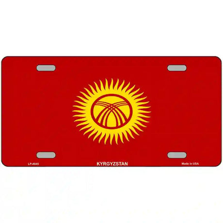 Kyrgyzsyan Flag Metal Novelty License Plate 24" x 12" (LLP)