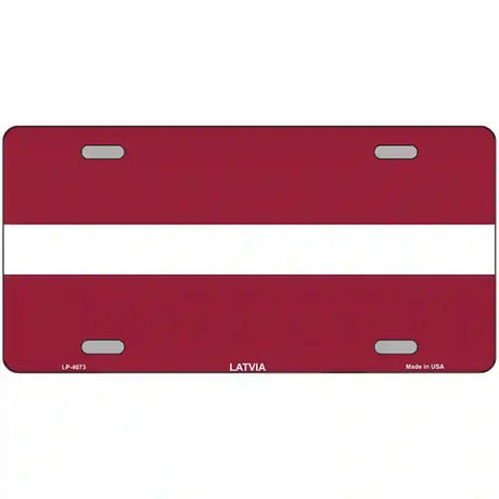Latvia Flag Metal Novelty License Plate 24" x 12" (LLP)