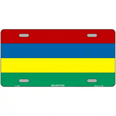 Mauritius Flag Metal Novelty License Plate 24" x 12" (LLP)