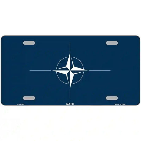 Nato Flag Metal Novelty License Plate 24" x 12" (LLP)