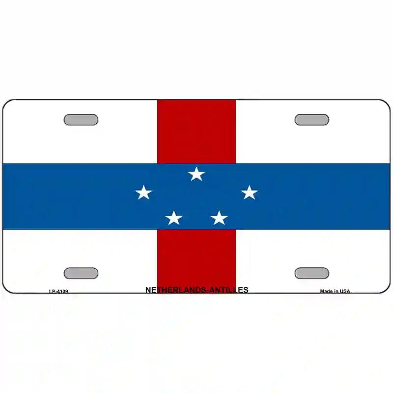 Netherlands Antilles Flag Metal Novelty License Plate 24" x 12" (LLP)