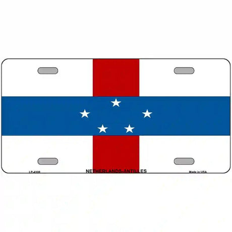 Netherlands Antilles Flag Metal Novelty License Plate 24" x 12" (LLP)