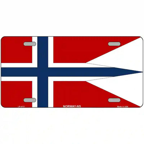 Norway-NS Flag Metal Novelty License Plate 24" x 12" (LLP)
