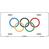 Olympic Flag Metal Novelty License Plate 24" x 12" (LLP)