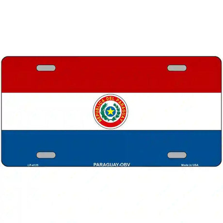 Paraguay-OBV Flag Metal Novelty License Plate 24" x 12" (LLP)