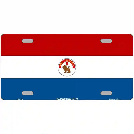 Paraguay-REV Flag Metal Novelty License Plate 24" x 12" (LLP)