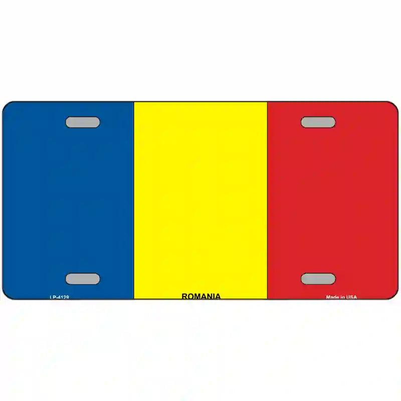 Romania Flag Metal Novelty License Plate 24" x 12" (LLP)