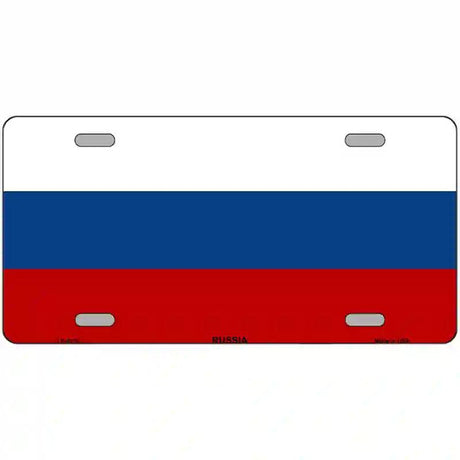 Russia Flag Metal Novelty License Plate 24" x 12" (LLP)