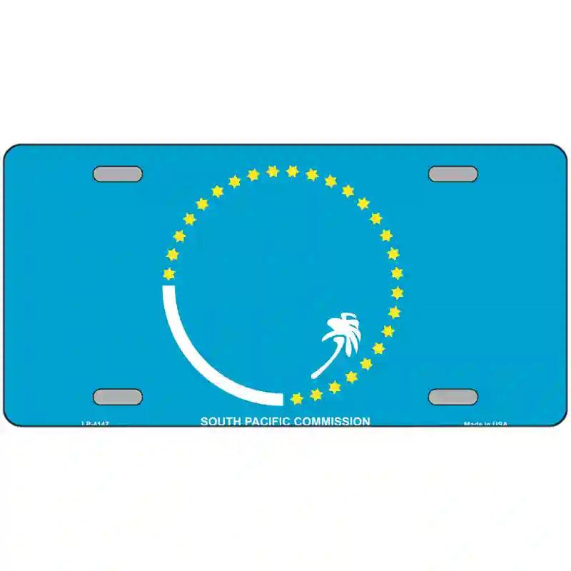 South Pacific Commission Flag Metal Novelty License Plate 24" x 12" (LLP)