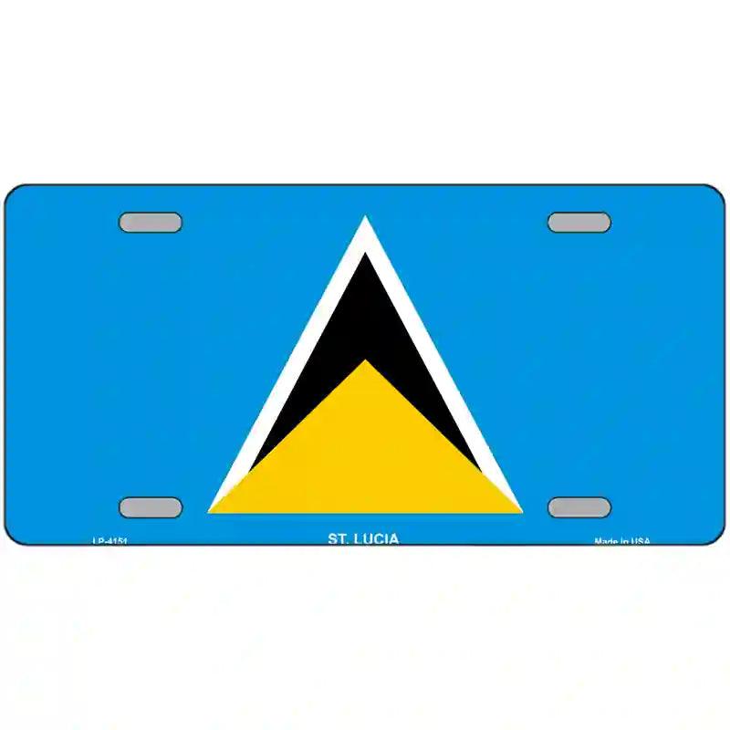 St Lucia Flag Metal Novelty License Plate 24" x 12" (LLP)