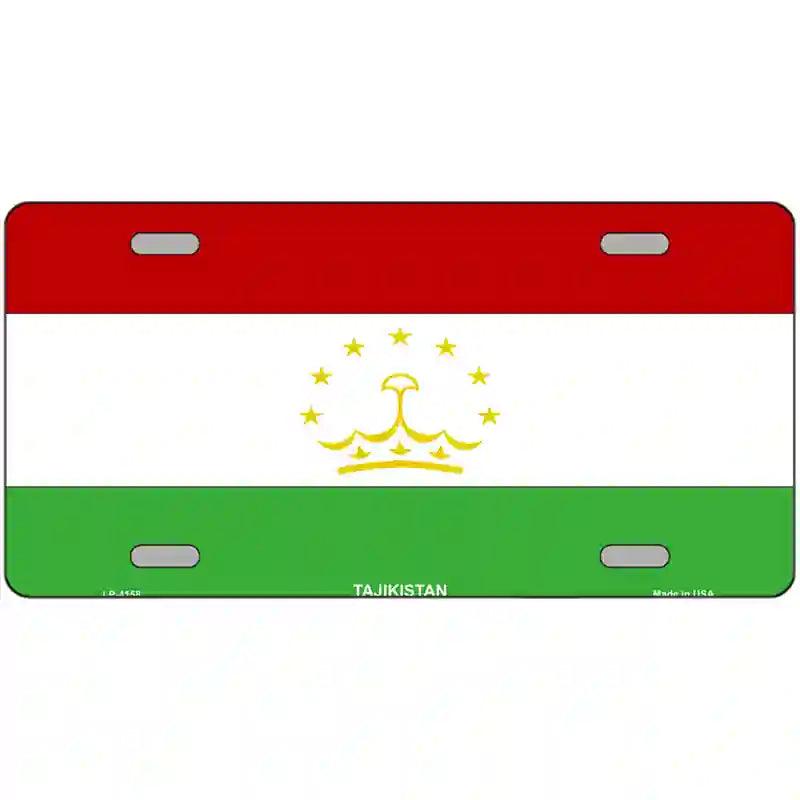 Tajikistan Flag Metal Novelty License Plate 24" x 12" (LLP)