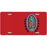 Virgin Mary Red Metal Novelty License Plate 24" x 12" (LLP)