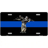 Thin Blue Line Police SWAT Metal Novelty License Plate 24" x 12" (LLP)