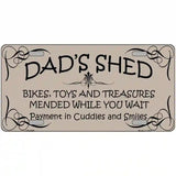 Dads Shed Metal Novelty License Plate 24" x 12" (LLP)