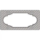 Grey White Quatrefoil Center Scallop Metal Novelty License Plate 24" x 12" (LLP)