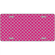 Pink White Quatrefoil Metal Novelty License Plate 24" x 12" (LLP)
