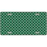 Green White Quatrefoil Metal Novelty License Plate 24" x 12" (LLP)
