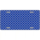 Blue White Quatrefoil Metal Novelty License Plate 24" x 12" (LLP)