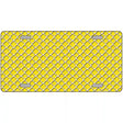 Yellow White Quatrefoil Metal Novelty License Plate 24" x 12" (LLP)