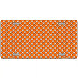 Orange White Quatrefoil Metal Novelty License Plate 24" x 12" (LLP)