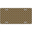 Brown White Quatrefoil Metal Novelty License Plate 24" x 12" (LLP)