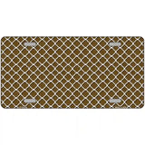 Brown White Quatrefoil Metal Novelty License Plate 24" x 12" (LLP)