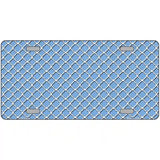 Light Blue White Quatrefoil Metal Novelty License Plate 24" x 12" (LLP)