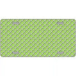 Lime Green White Quatrefoil Metal Novelty License Plate 24" x 12" (LLP)