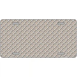 Tan White Quatrefoil Metal Novelty License Plate 24" x 12" (LLP)