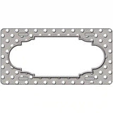 Scallop Grey White Polka Dot Metal Novelty License Plate 24" x 12" (LLP)