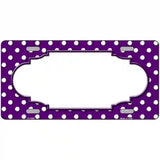 Scallop Purple White Polka Dot Metal Novelty License Plate 24" x 12" (LLP)