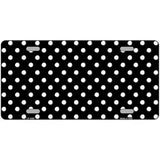 Black White Polka Dot Metal Novelty License Plate LP-4365 24" x 12" (LLP)