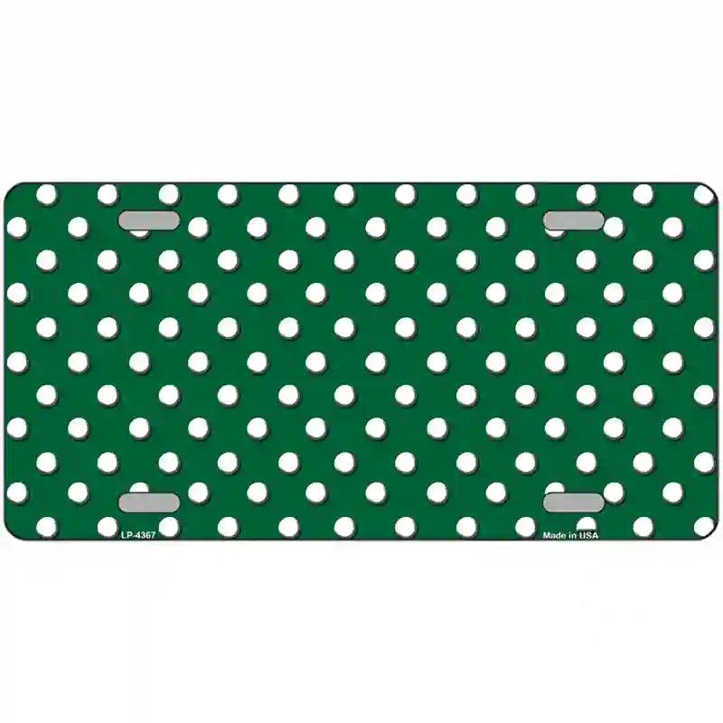 Green White Polka Dot Metal Novelty License Plate LP-4367 24" x 12" (LLP)