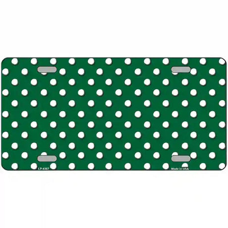 Green White Polka Dot Metal Novelty License Plate LP-4367 24" x 12" (LLP)